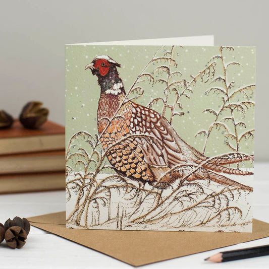 Hand Finished Owls And Pheasants Hand Drawn Mixed Pack Of 10 Blank Christmas Cards
