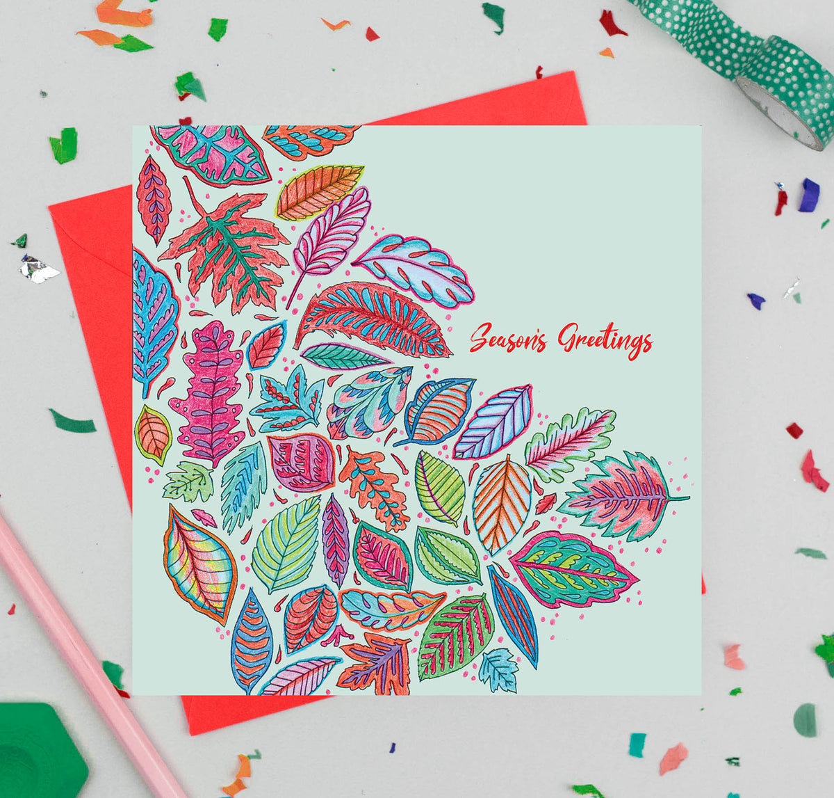 Blossom Hand Drawn Mixed Pack Of 12 Blank Christmas Cards