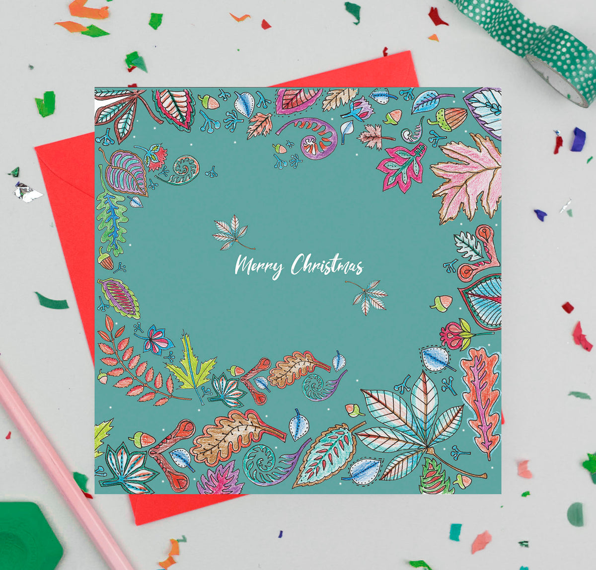 Blossom Hand Drawn Mixed Pack Of 12 Blank Christmas Cards