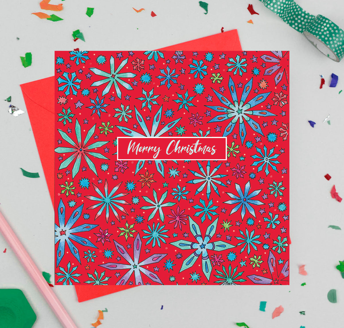 Blossom Hand Drawn Mixed Pack Of 12 Blank Christmas Cards