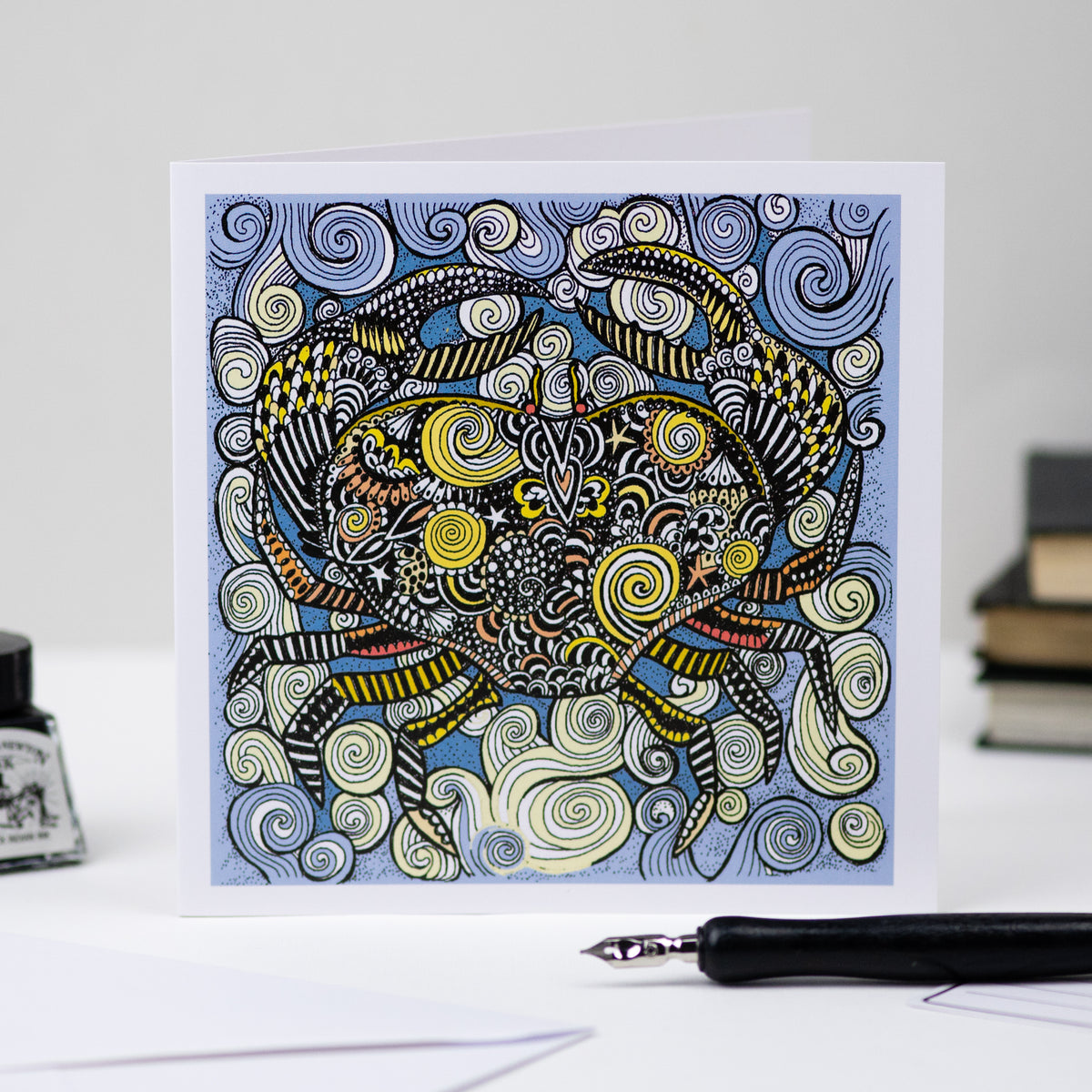Mixed Pack Ten Animal Zentangle Art Blank Greeting Cards