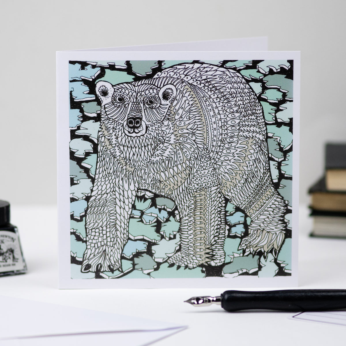 Mixed Pack Ten Animal Zentangle Art Blank Greeting Cards