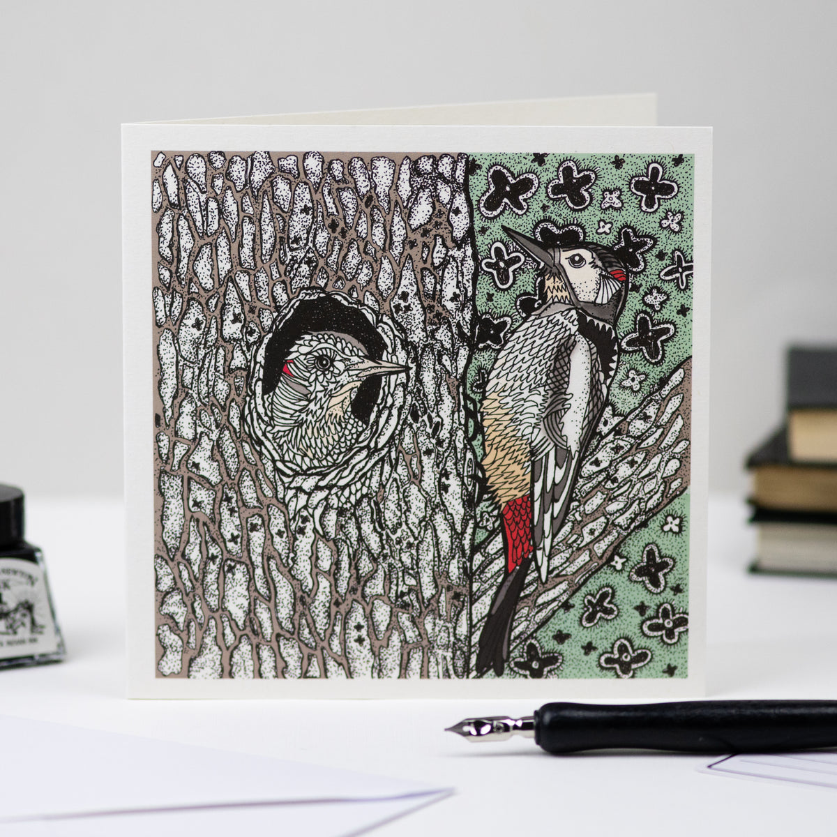 Mixed Pack Ten Animal Zentangle Art Blank Greeting Cards