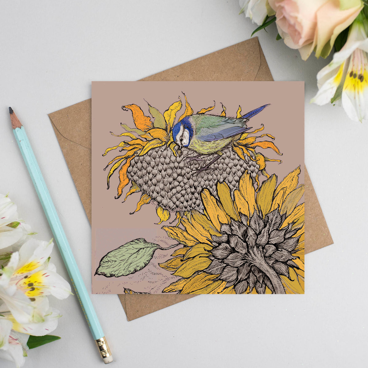 Hand Finished Floral Mixed Pack Of Ten Blank Greeting Cards
