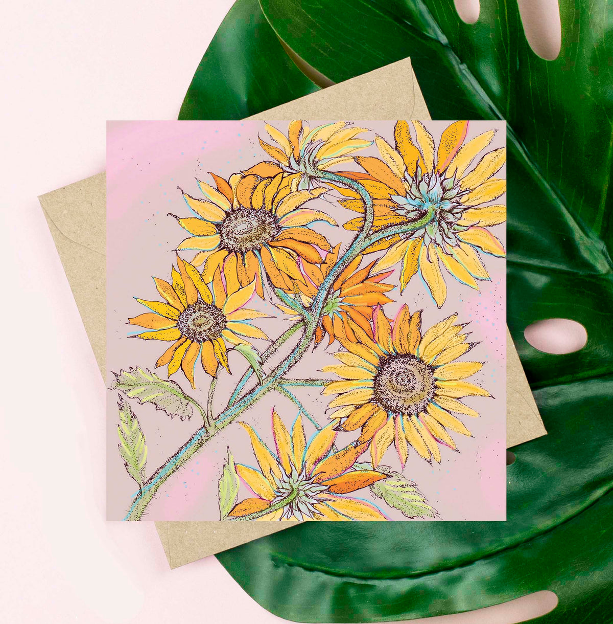 Hand Finished Floral Mixed Pack Of Ten Blank Greeting Cards