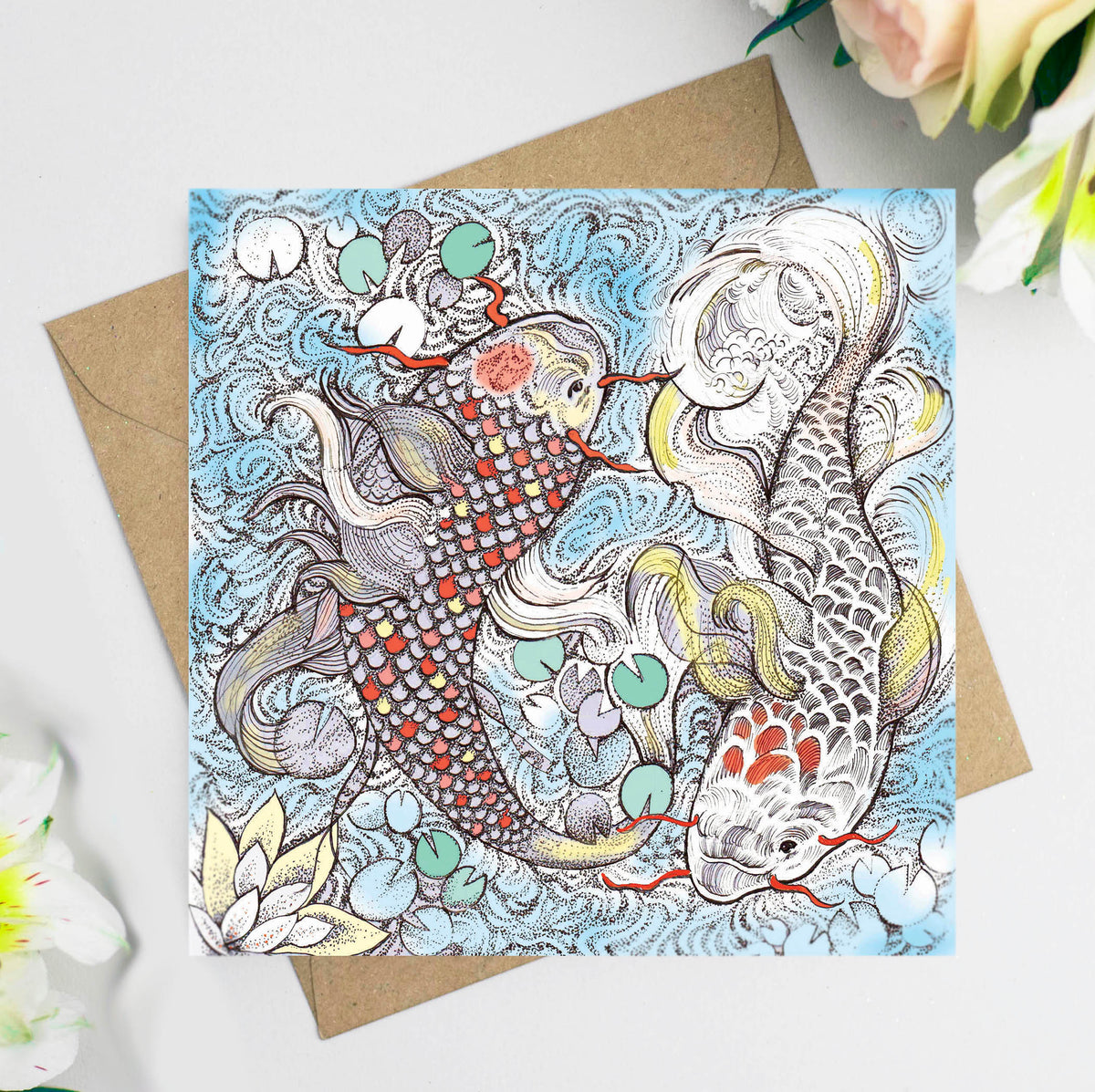 Hand Finished Japanese Mixed Pack Of Ten Blank Greeting Cards