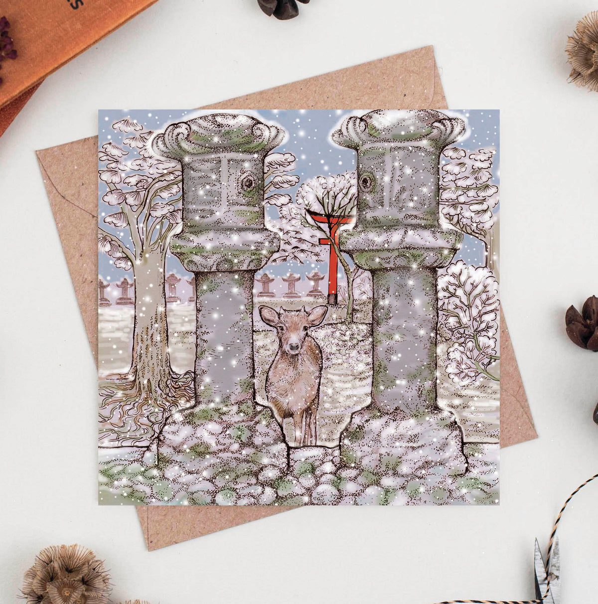Hand Finished Japanese Mixed Pack Of Ten Blank Greeting Cards