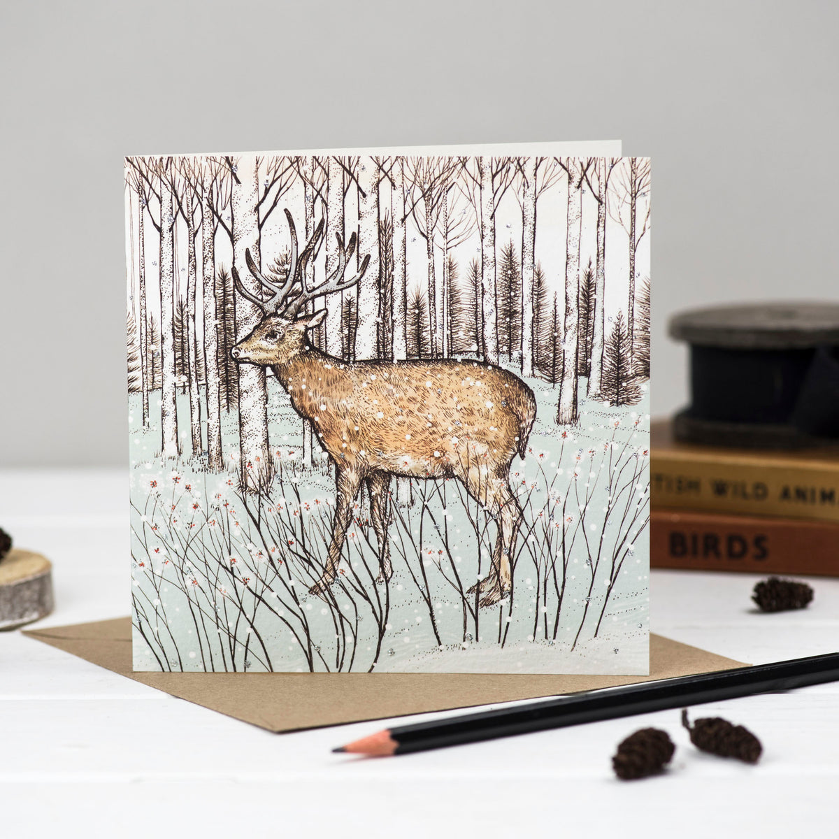 Hand Finished In The Wild Hand Drawn Mixed Pack Of 10 Blank Christmas Cards