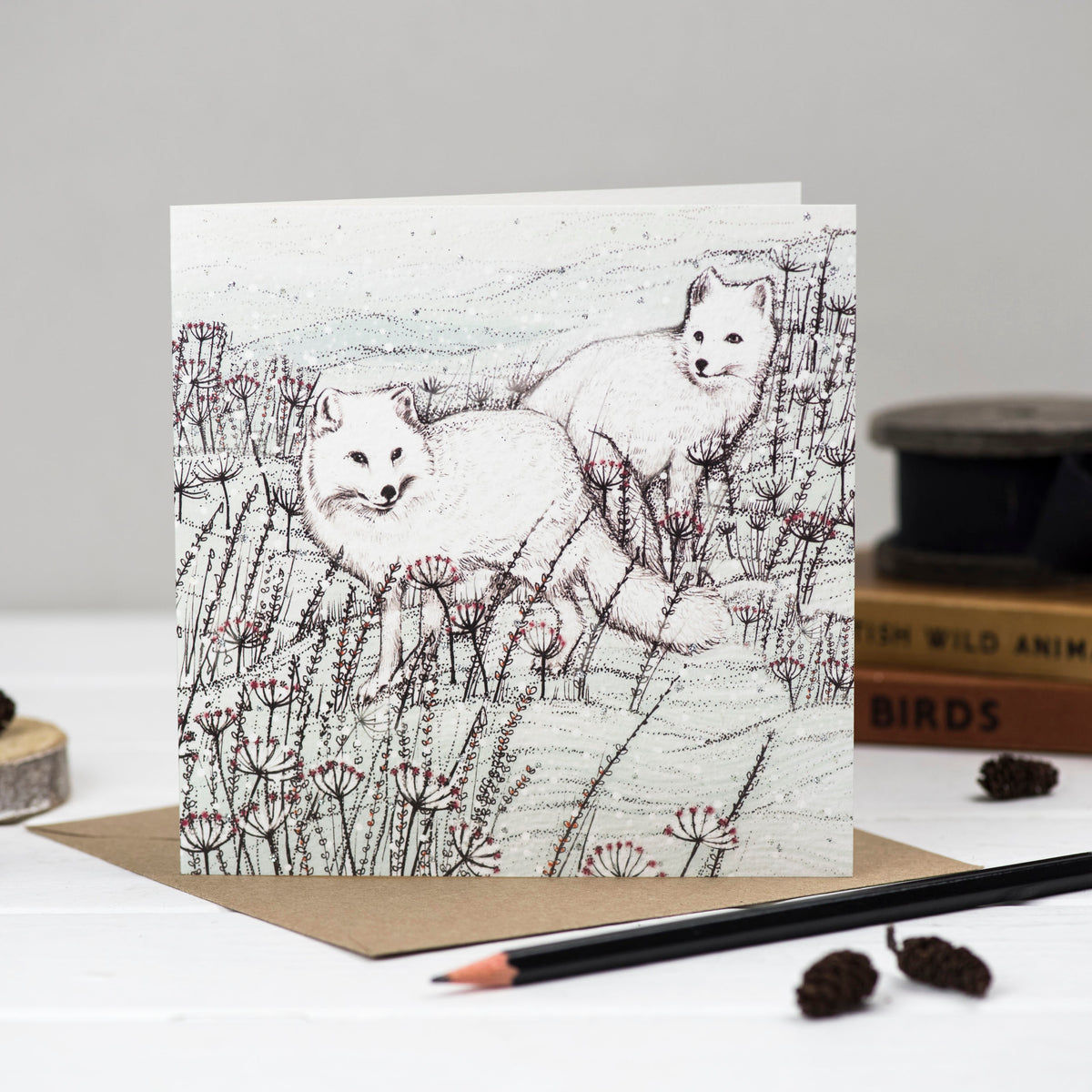 Hand Finished Christmas Couples Hand Drawn Mixed Pack Of 10 Blank Cards