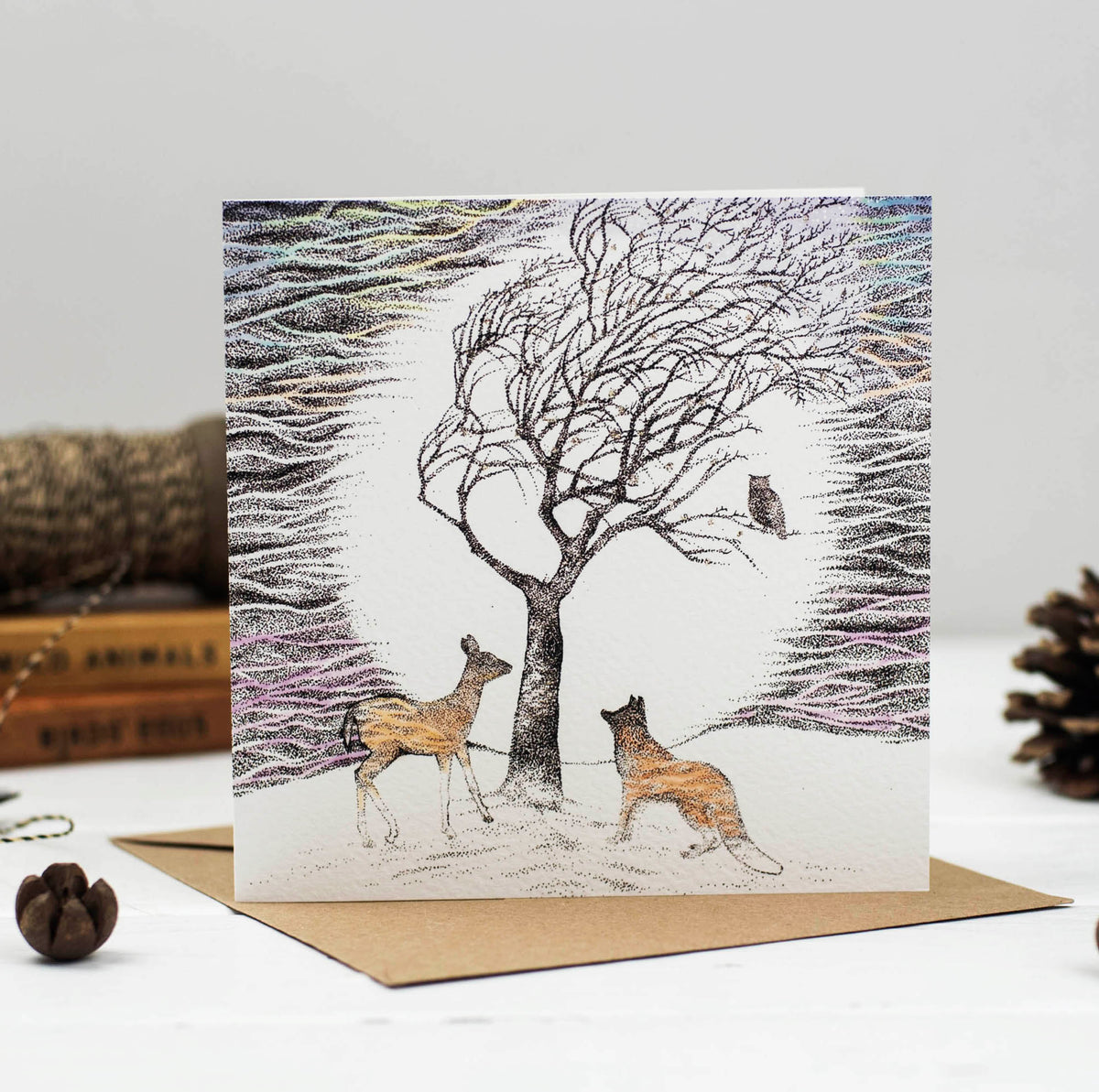 Hand Finished Owls And Pheasants Hand Drawn Mixed Pack Of 10 Blank Christmas Cards
