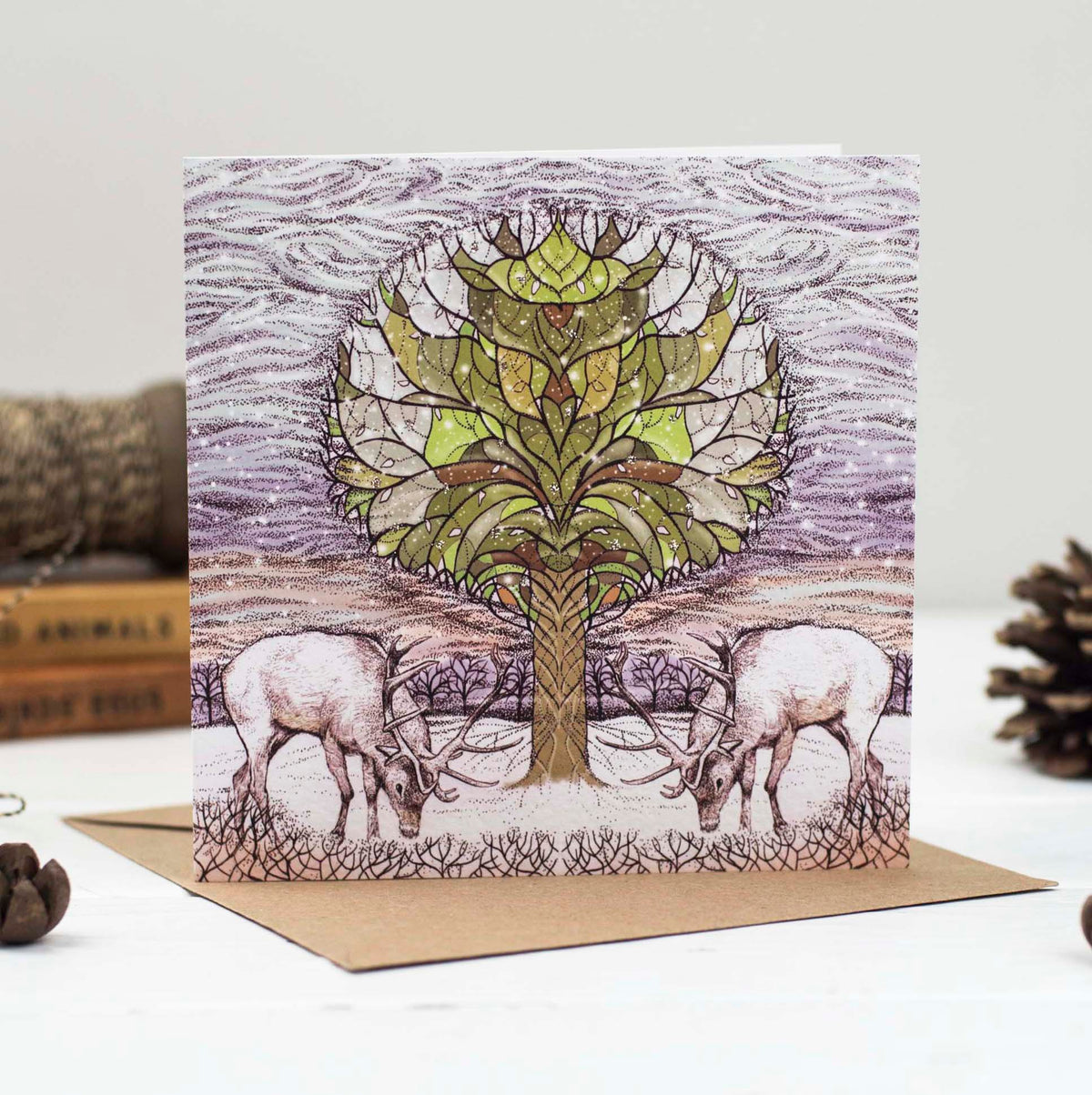 Hand Finished Christmas Couples Hand Drawn Mixed Pack Of 10 Blank Cards