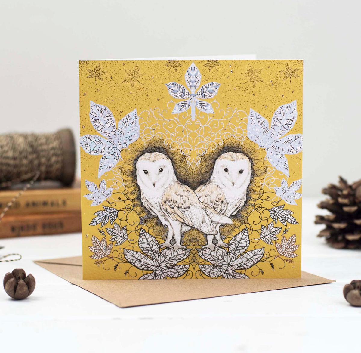 Hand Finished Owls And Pheasants Hand Drawn Mixed Pack Of 10 Blank Christmas Cards