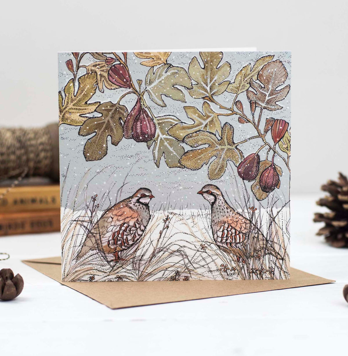 Hand Finished Robins And Partridges Hand Drawn Mixed Pack Of 10 Blank Christmas Cards