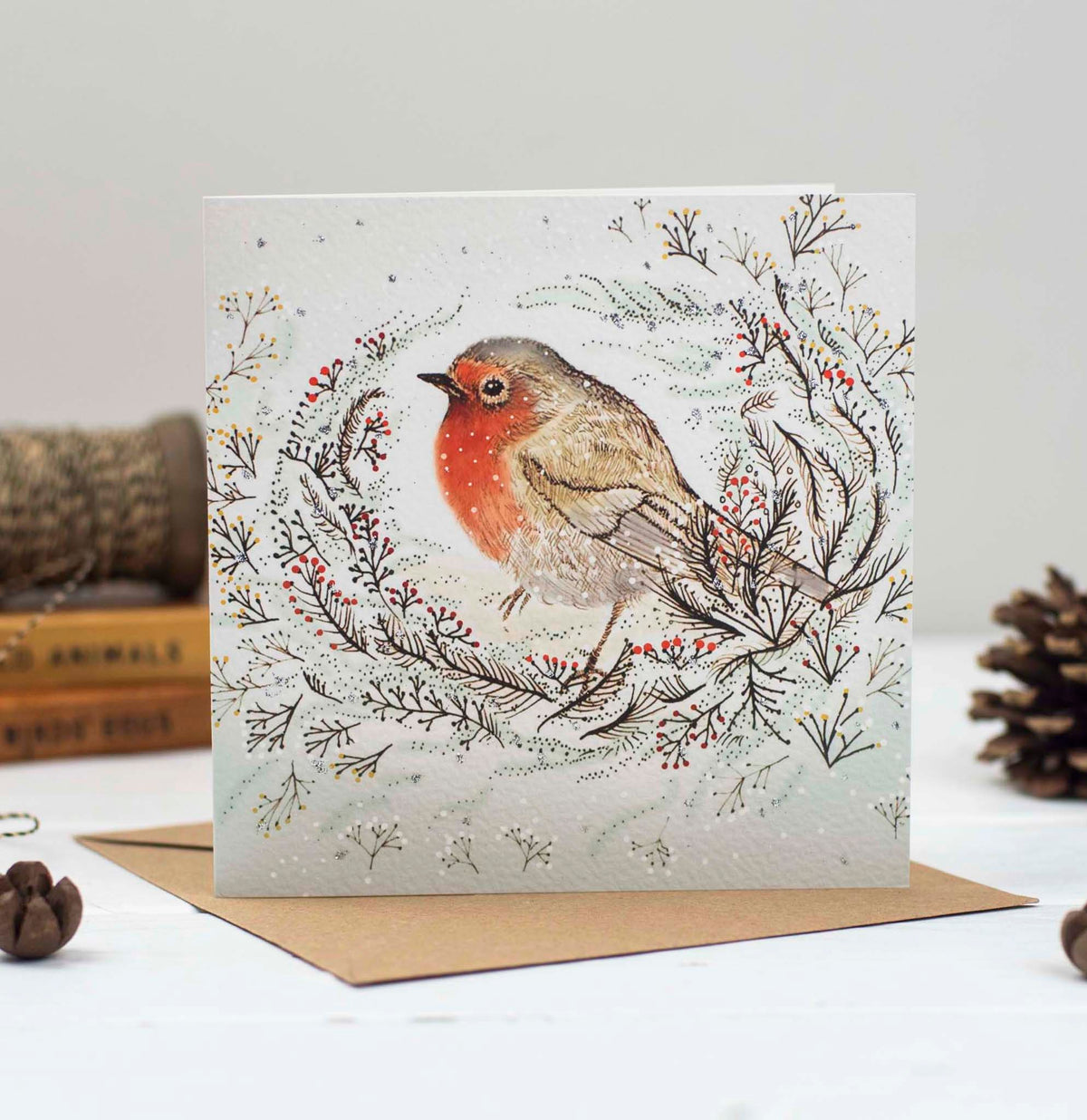 Hand Finished Winter Garden Hand Drawn Mixed Pack Of 10 Blank Christmas Cards