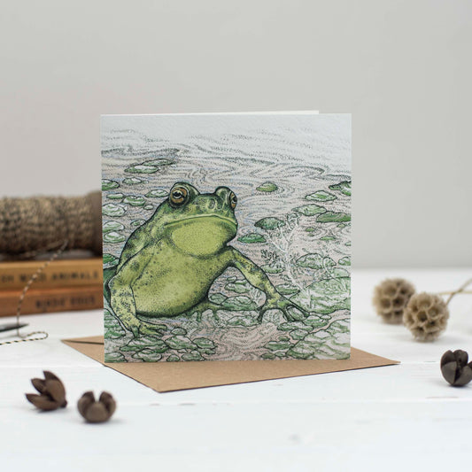 Toad Hand Drawn Frog Nature Blank Greeting Card
