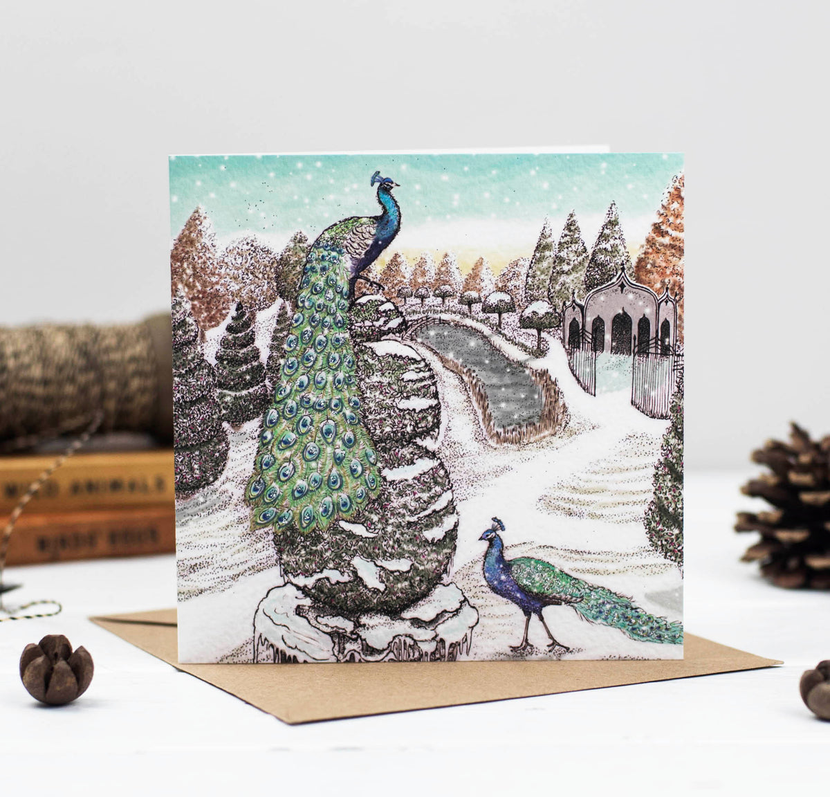 Hand Finished Winter Garden Hand Drawn Mixed Pack Of 10 Blank Christmas Cards