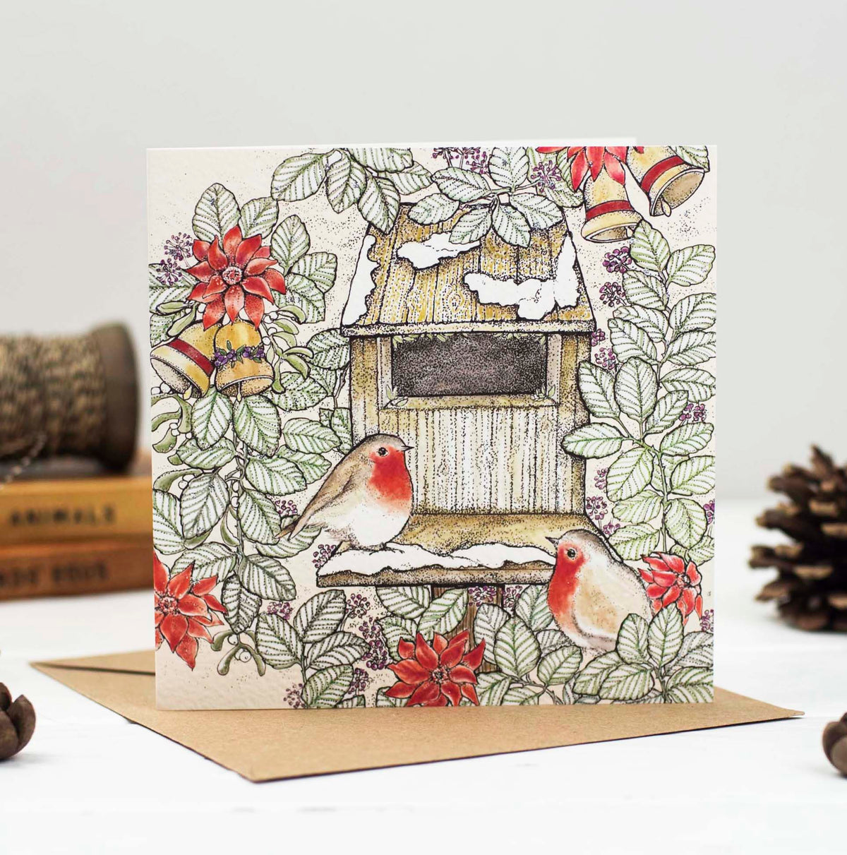 Hand Finished Jolly Robins Hand Drawn Mixed Pack Of 10 Blank Christmas Cards