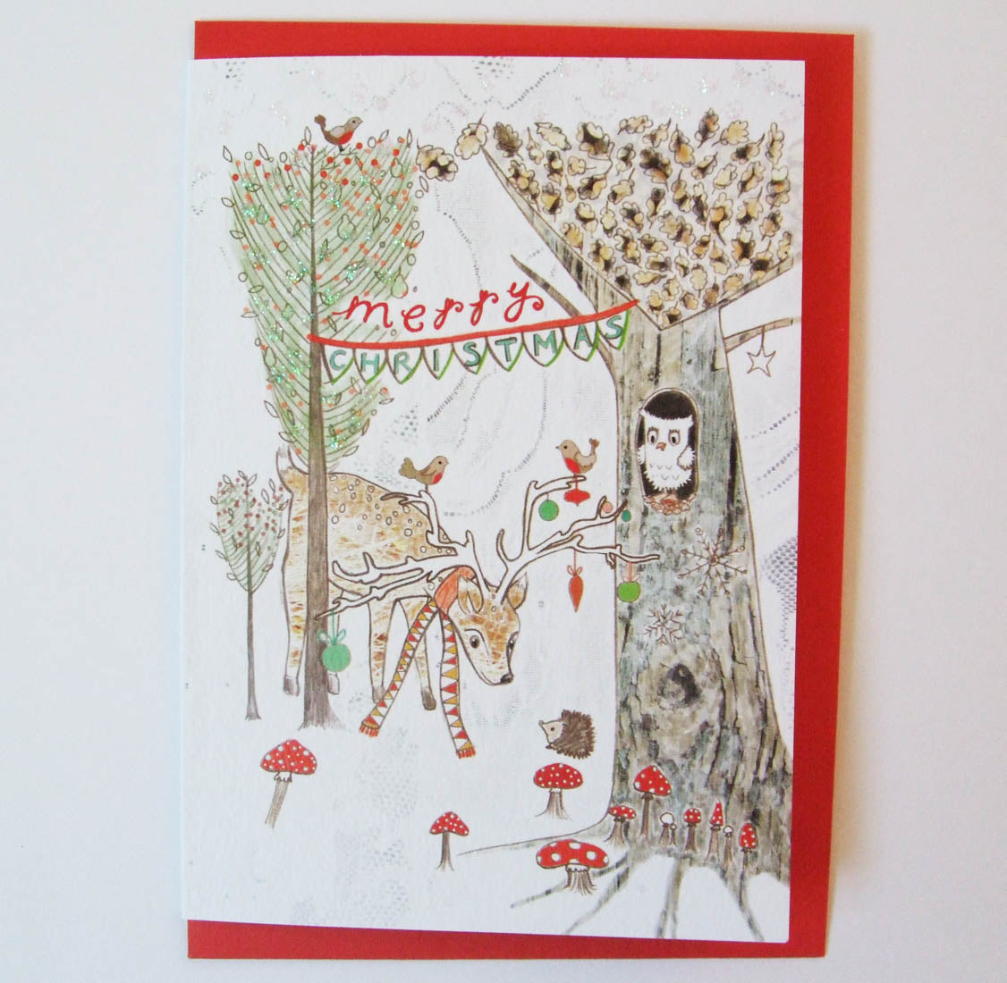 Hand Finished Wildwood Mixed Pack Of Eight Blank Christmas Cards