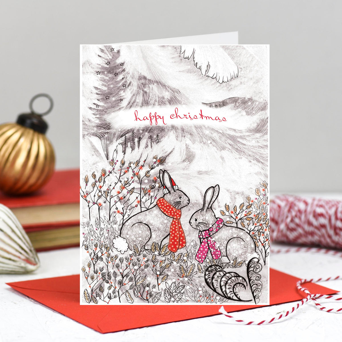 Snowy Wildwood Hand Finished Mixed Pack Of Eight Blank Christmas Cards