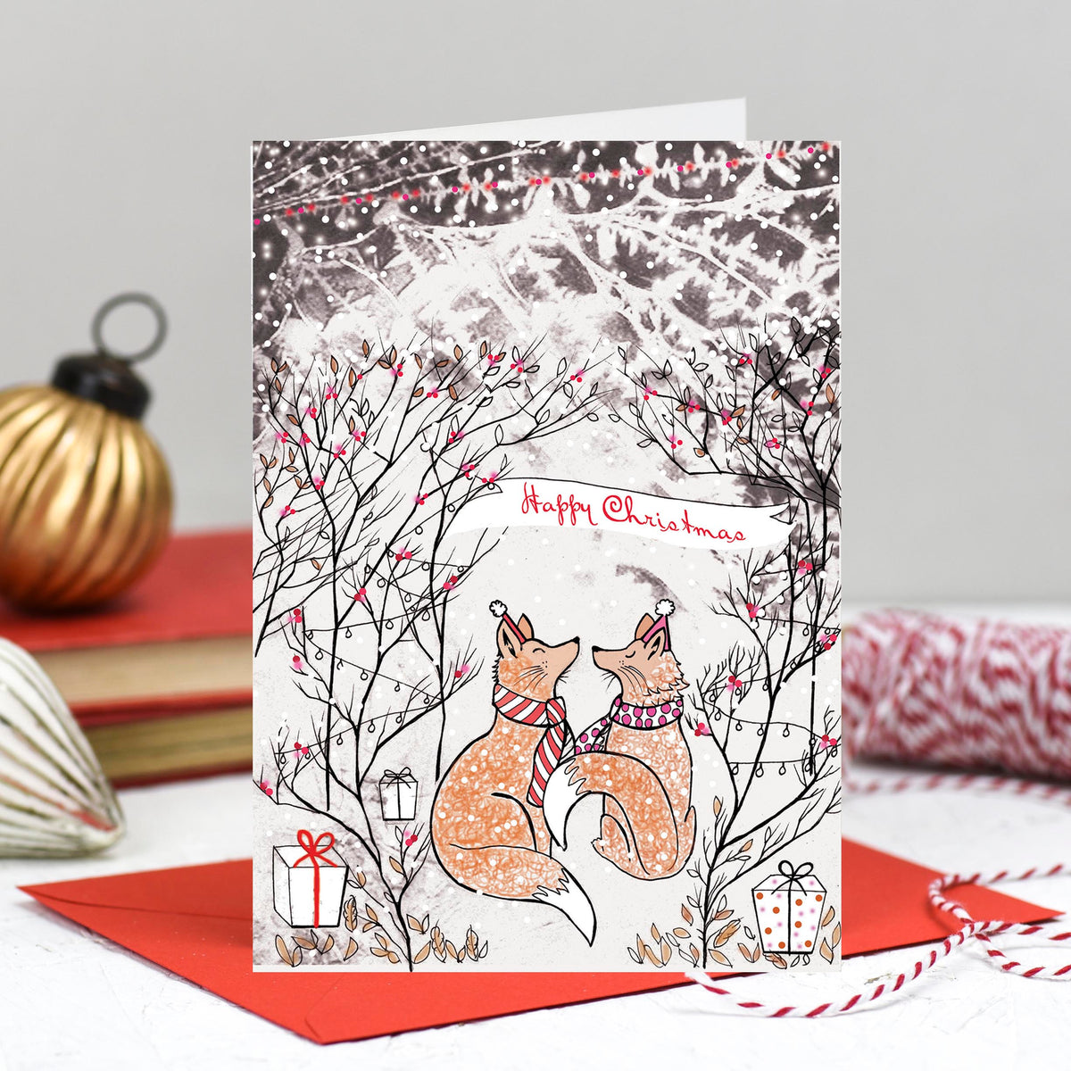 Snowy Wildwood Hand Finished Mixed Pack Of Eight Blank Christmas Cards